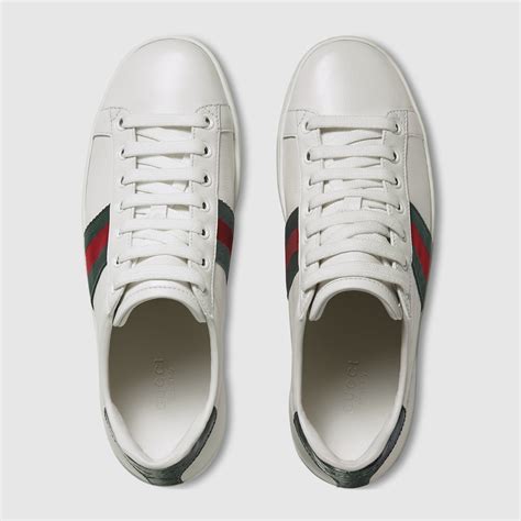 gucci ace leather low-top sneaker replica|gucci ace sneakers men discounted.